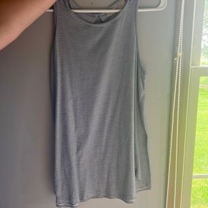 Blue and white stripped tang top